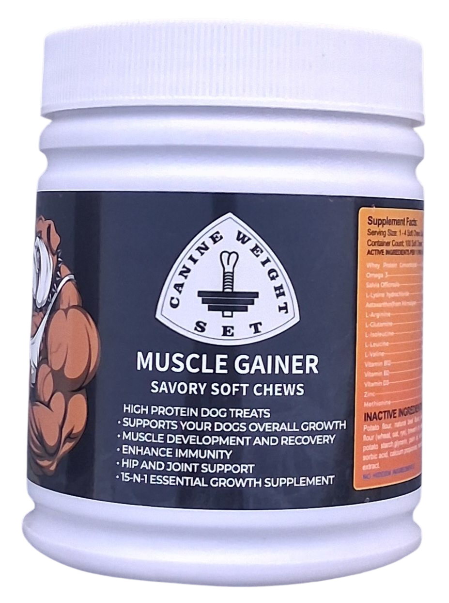 Muscle Gainer Dog Treats Soft Chew - CANINE WEIGHT SET®