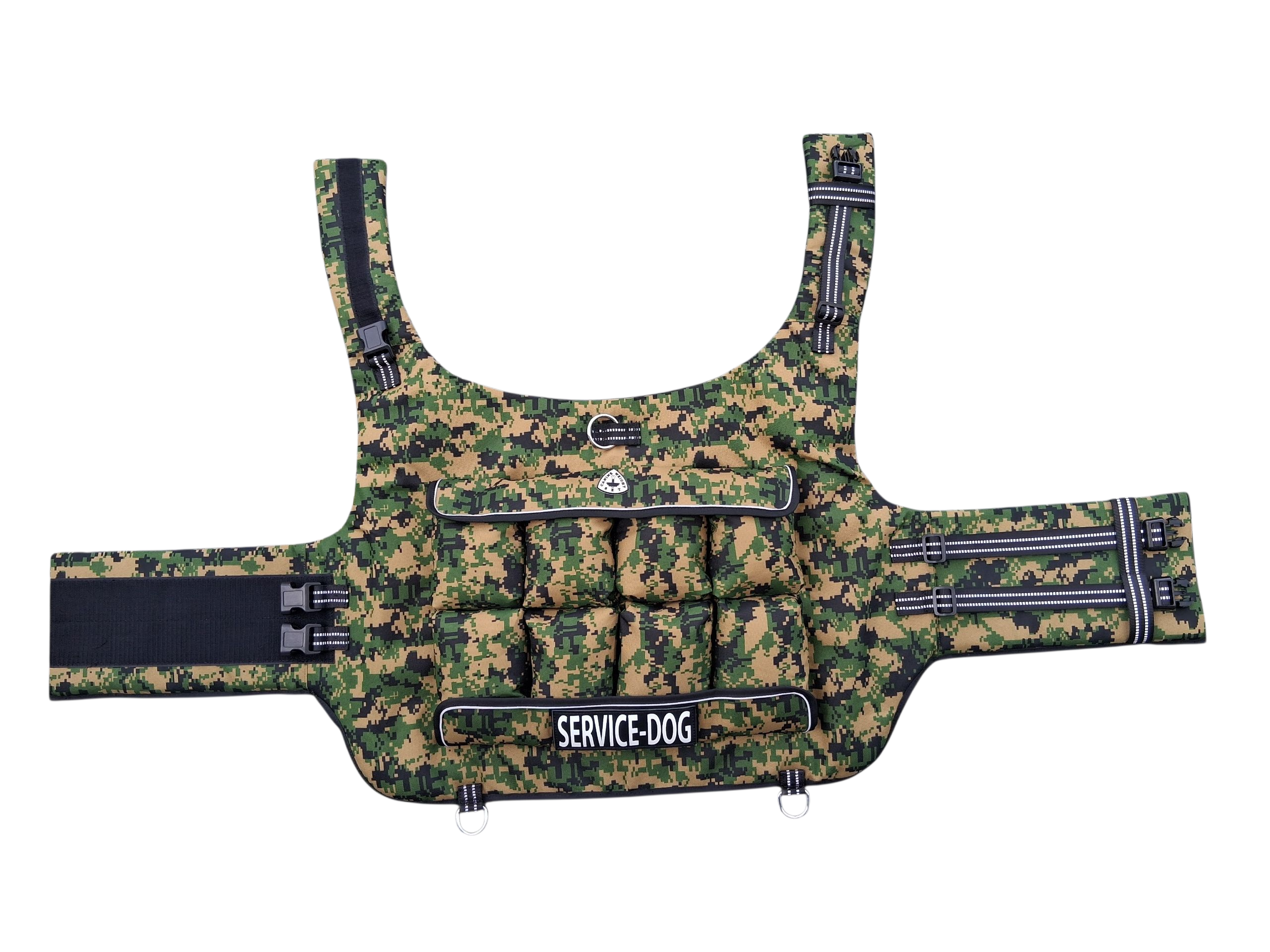 Weighted + Floatation Swimming + Pulling Attachment 3 In 1 Dog Vest