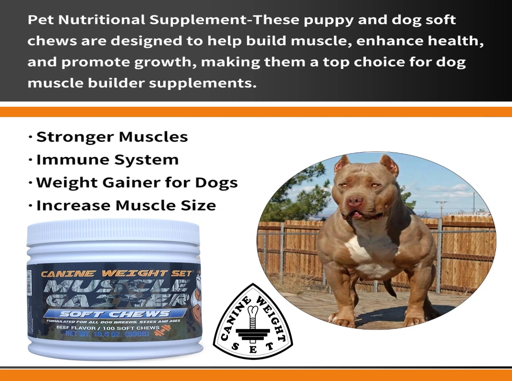 Muscle Gainer Dog Treats Soft Chew - CANINE WEIGHT SET®