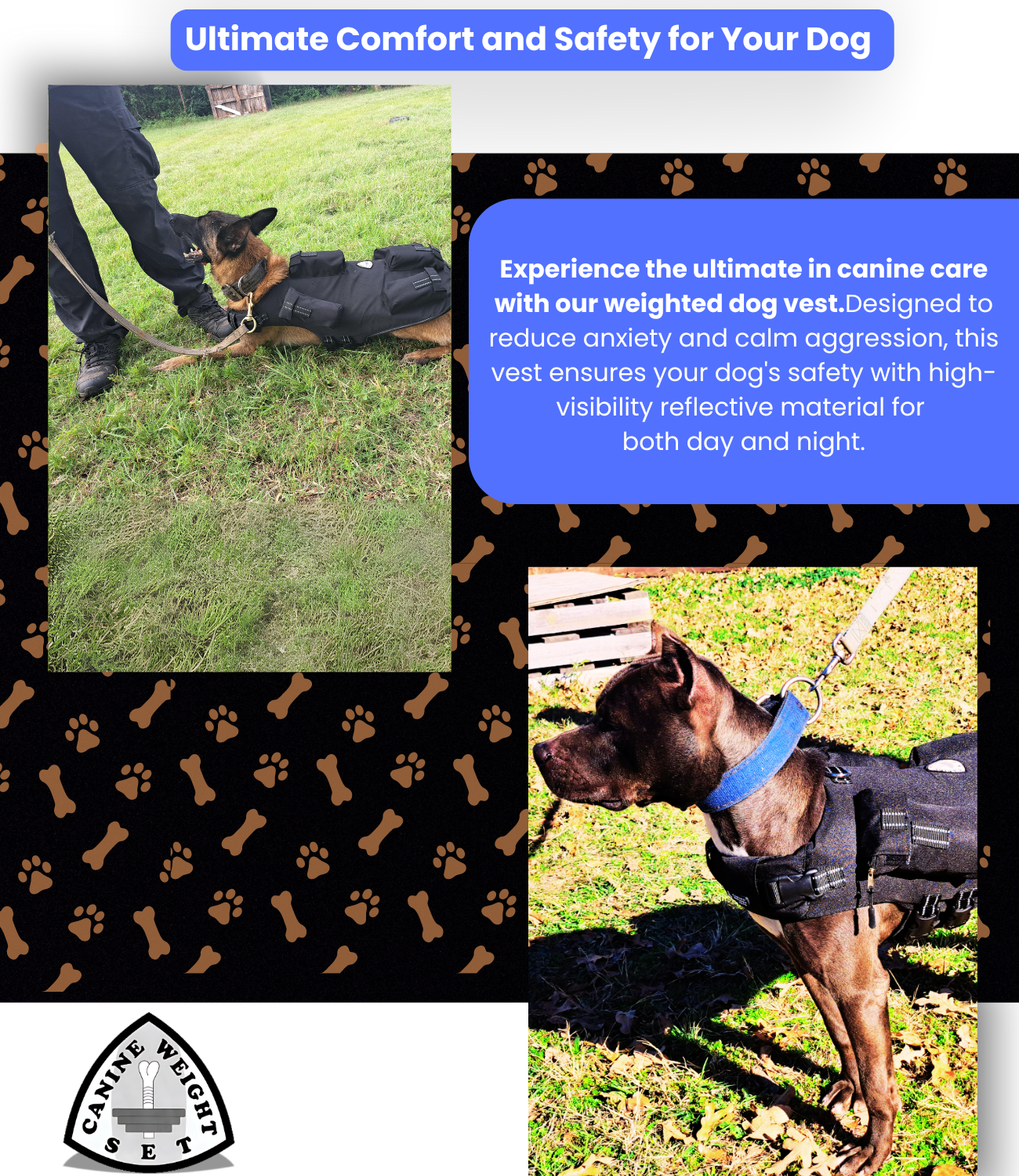 WHY: CANINE WEIGHT SET® Weighted + Floatation + Pulling Dog Vest